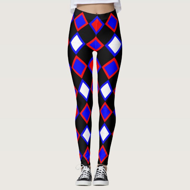 Rot Blau Leggings (Anverso)