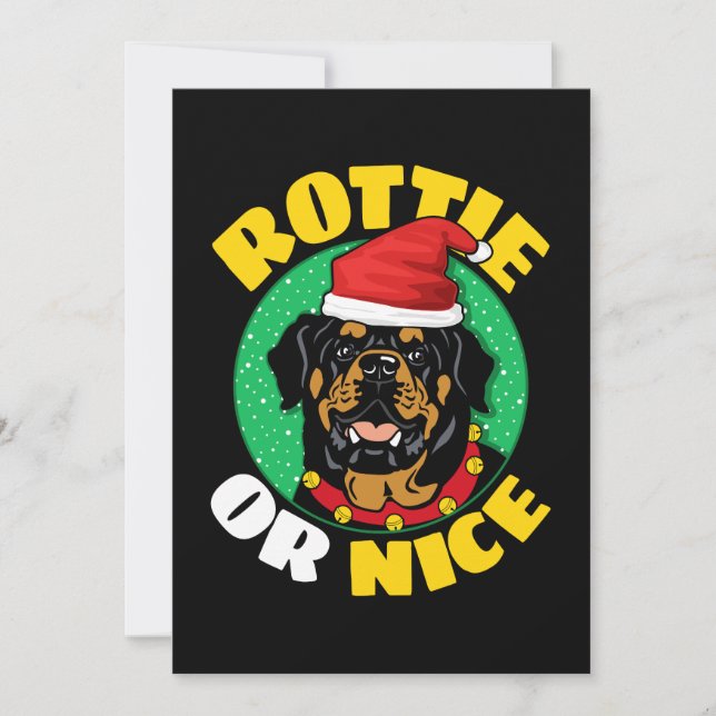 Rottie o linda Navidad de Rottweiler (Anverso)