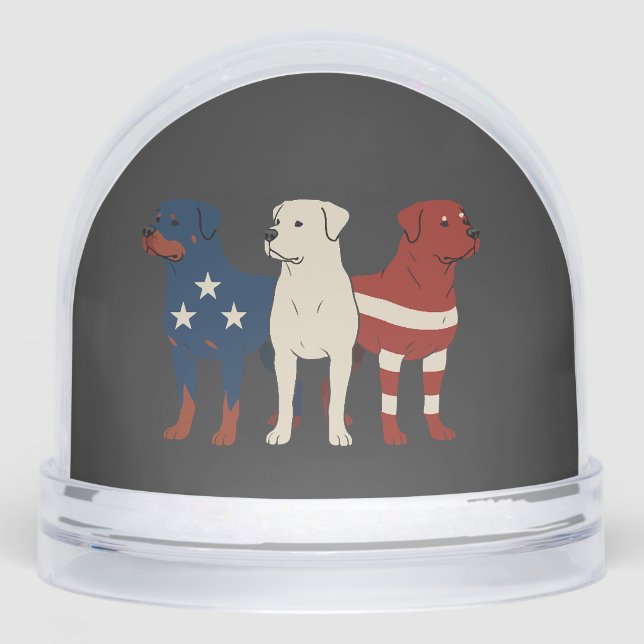 Rottweiler 4th of July Dog Lover Men USA Flag (Anverso)