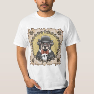 Rottweiler Con Camiseta De Gafas