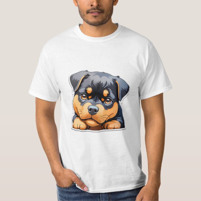 Rottweiler Cute mens camisetas (Anverso)