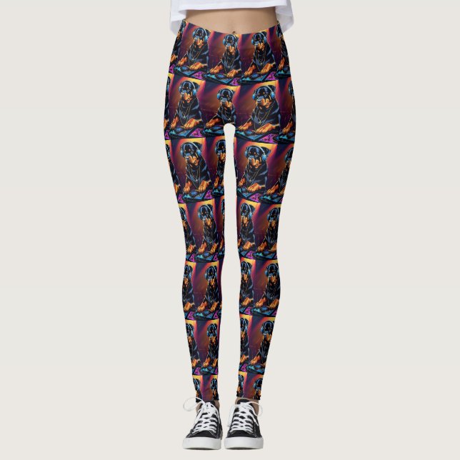 Rottweiler Djing Leggings 4 (Anverso)