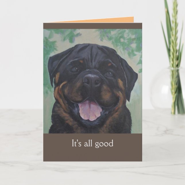 Rottweiler "es tarjeta en blanco" del interior (Anverso)