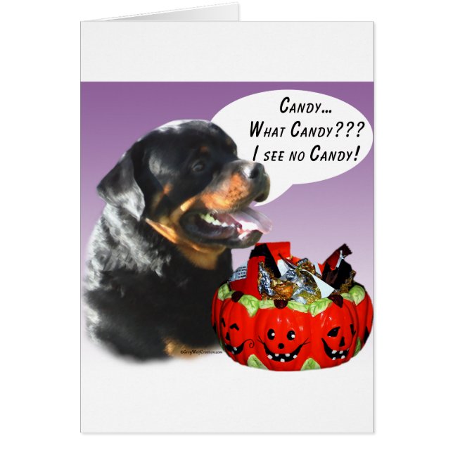 Rottweiler Halloween Candy (Frente)