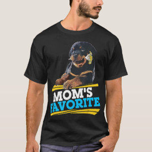 Rottweiler Im Moms Favorito Cute Gracioso Camiseta