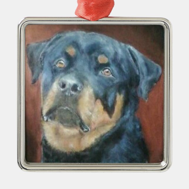 Rottweiler - ornamento superior del navidad (Frente)