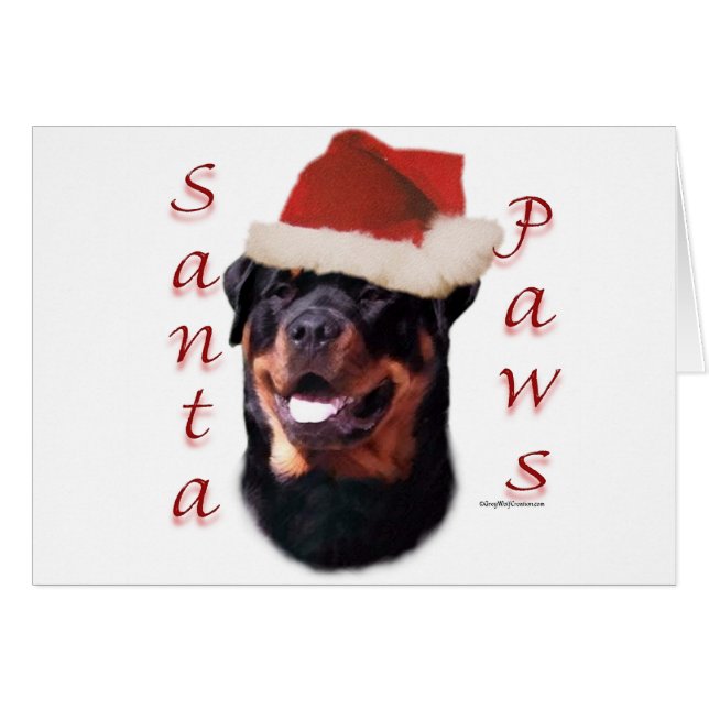 Rottweiler Santa Paws (Anverso (Horizontal))