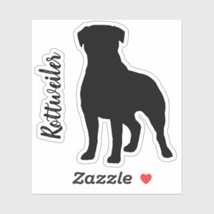 Rottweiler Silhouette Dog Raza Vinyl Pegatina