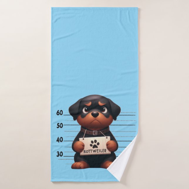 Rottweiler travieso (Toalla de baño)