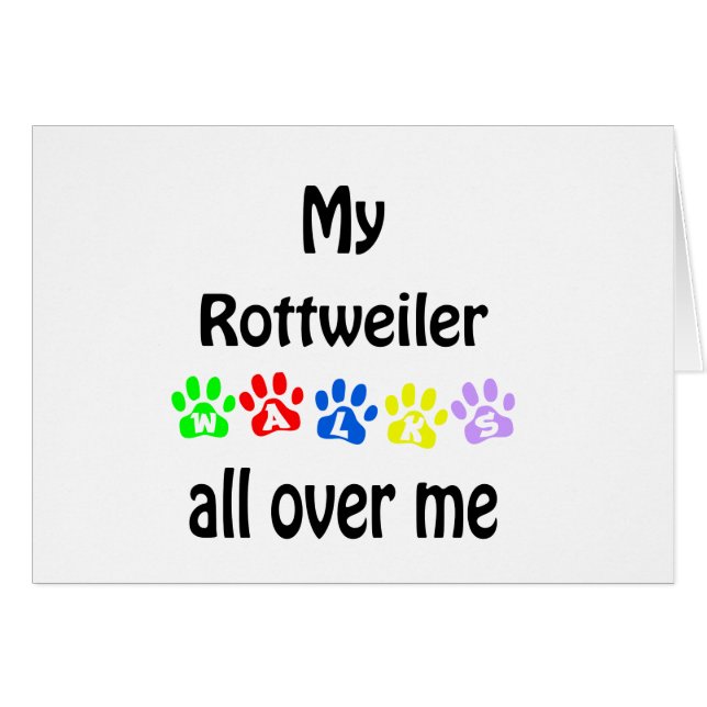 Rottweiler Walks Design (Anverso (Horizontal))