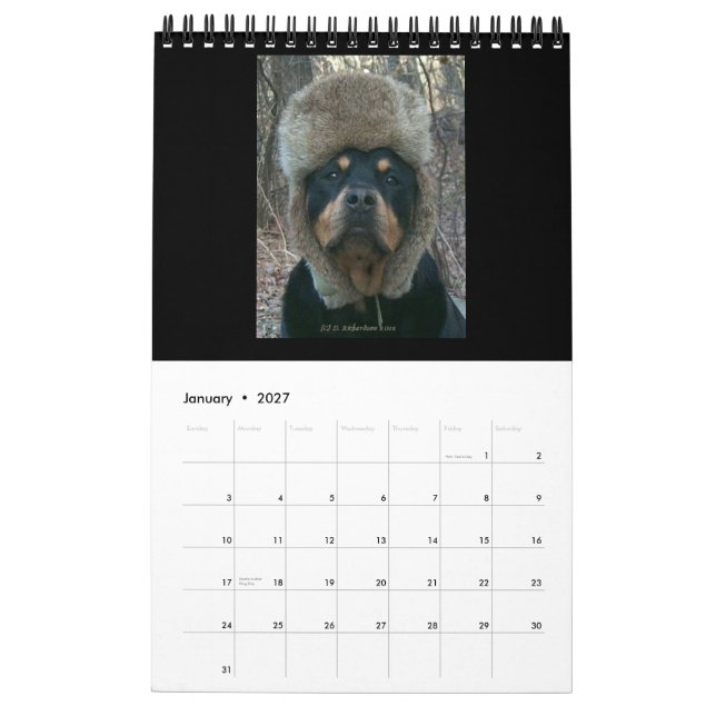 Rottweilers 2014 por el calendario de Diane (Jan 2027)