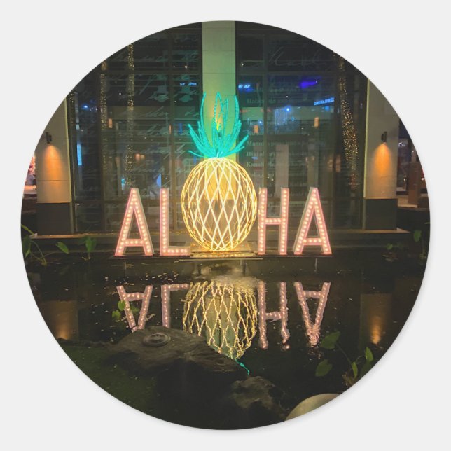 Rótulo #1 de Aloha Pegatinas (Anverso)