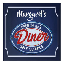 Rótulo Acrílico Diner