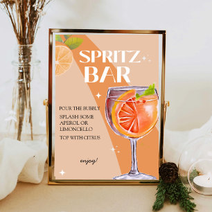 Rótulo Aperol Spritz Bar, Impresión de cócteles Sp
