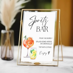 Rótulo Aperol Spritz Bar, Impresión de cócteles Sp