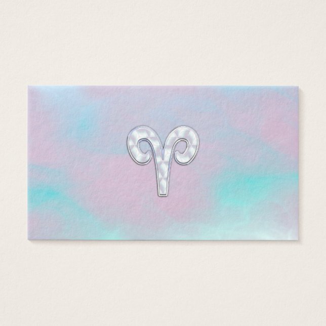 Rótulo Aries Zodiac de la Madre de la Perla (Frente)