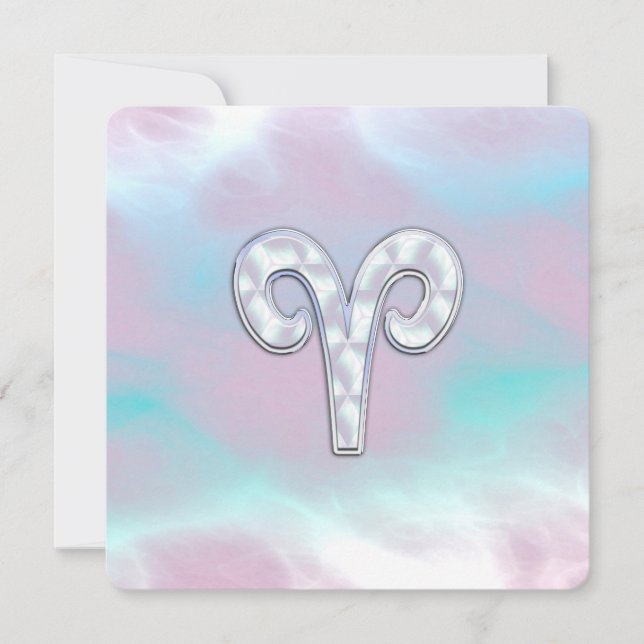 Rótulo Aries Zodiac de la Madre de la Perla (Anverso)