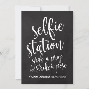 Rótulo asequible de Selfie Station Chalkboard