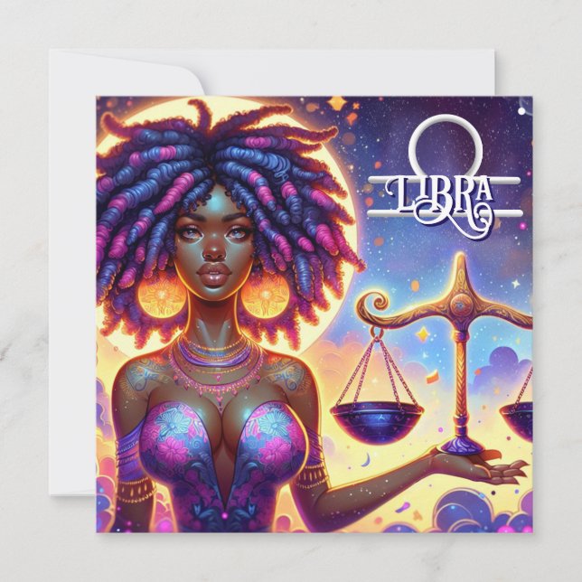 Rótulo Astrológico Horoscopio Libra Zodiac (Anverso)