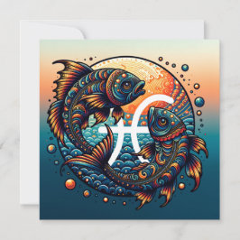 Rótulo Astrológico Horoscopio Pisces Zodiac