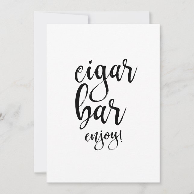 Rótulo Boda de caligrafía asequible de bar de puro (Anverso)