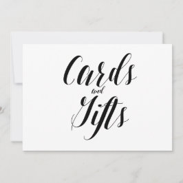 Rótulo Boda de "Tarjetas y Regalos" estilo caligra