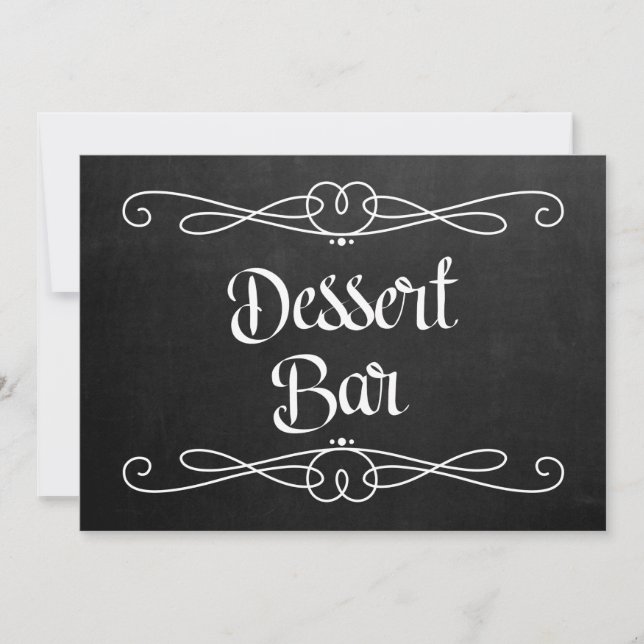 Rótulo Boda "Dessert Bar" estilo Chalkboard (Anverso)