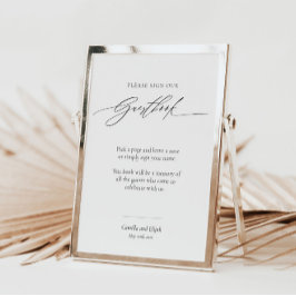 Rótulo Boda moderno de libros de visitas con calig