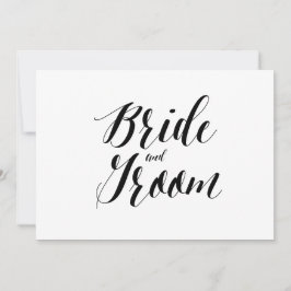 Rótulo Boda "Novia y Groom" con estilo caligráfico