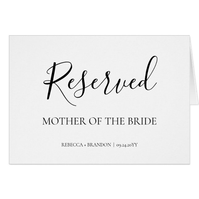 Rótulo Boda reservado de caligrafía simple elegant (Anverso (Horizontal))