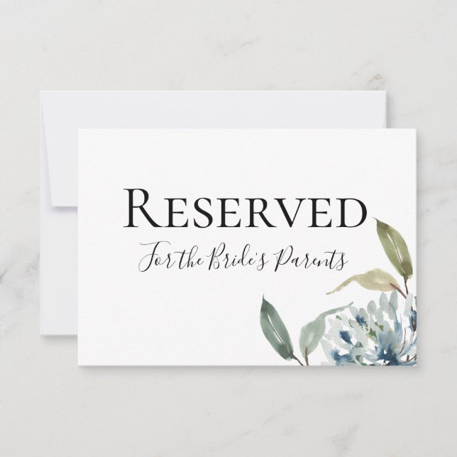 Rótulo Botánico Reservado Dusty Blue (Anverso)