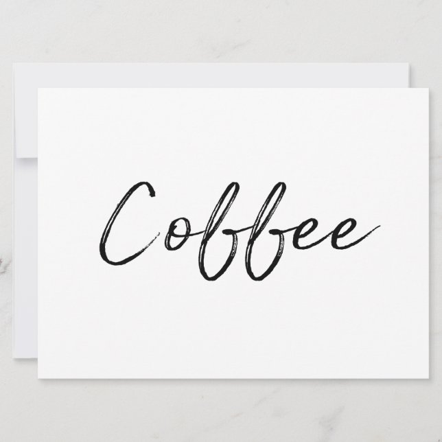 Rótulo "Café" | Letras de mano con estilo (Anverso)