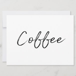 Rótulo "Café"   Letras de mano con estilo