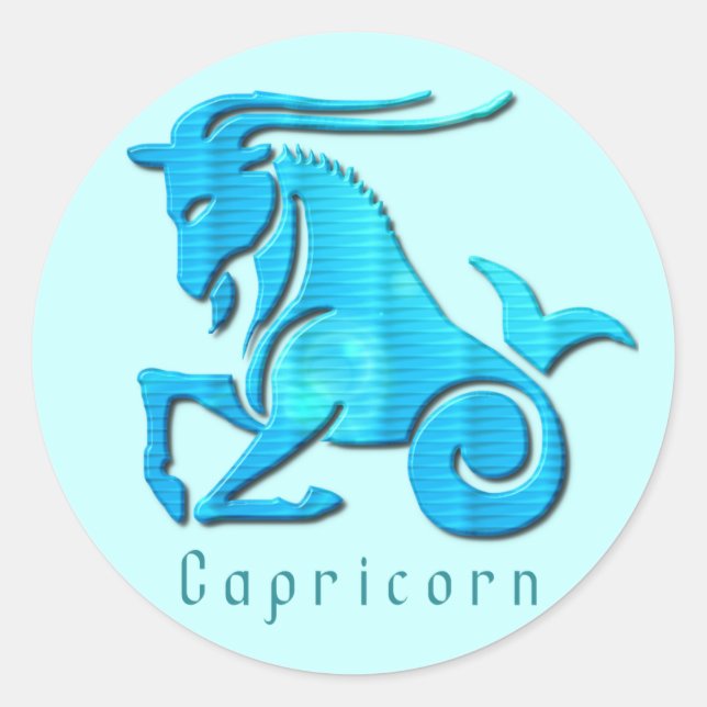 Rótulo Capricorn Aqua Pegatina (Anverso)