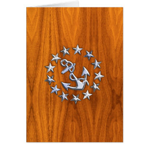 Rótulo con bandera náutica en la impresión de made