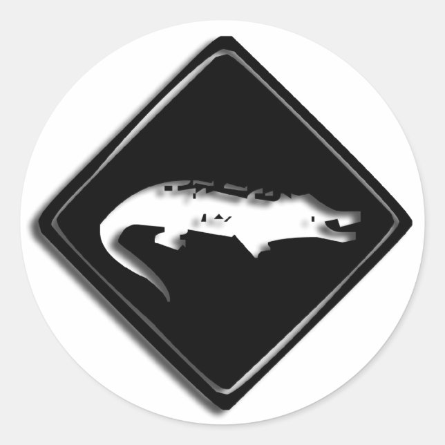 Rótulo Croco Crocodile Pegatina redonda (Anverso)