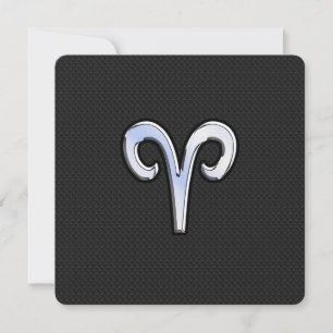 Rótulo cromado como Aries Zodiac