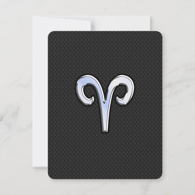 Rótulo cromado como Aries Zodiac (Anverso)