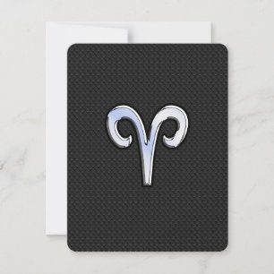 Rótulo cromado como Aries Zodiac
