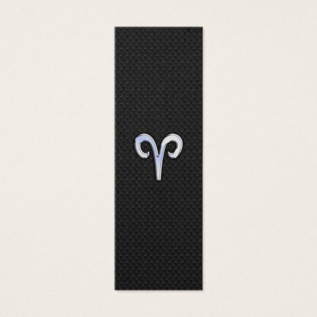 Rótulo cromado como Aries Zodiac (Frente)