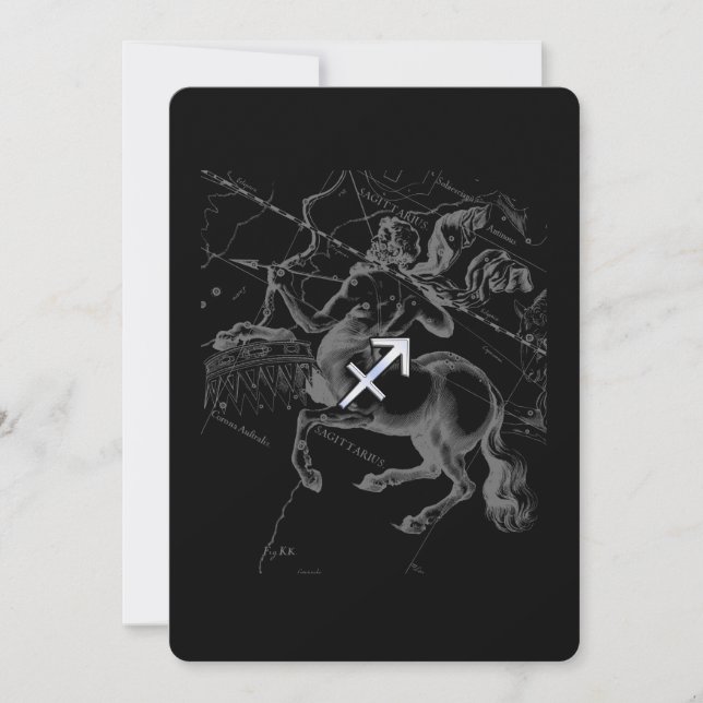 Rótulo cromado como Sagittarius Zodiac Decoración  (Anverso)