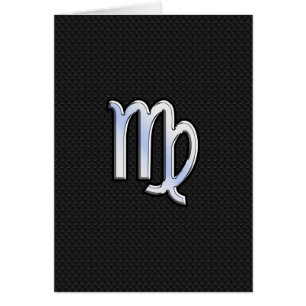 Rótulo cromado Virgo Zodiac sobre el estilo de pie