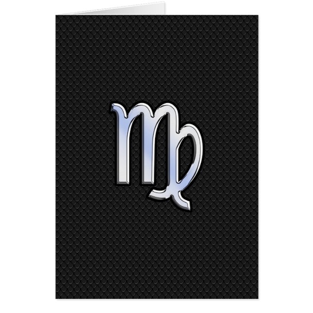 Rótulo cromado Virgo Zodiac sobre el estilo de pie (Frente)