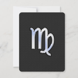 Rótulo cromado Virgo Zodiac sobre el estilo de pie