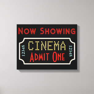 Rótulo de arte del cine en casa