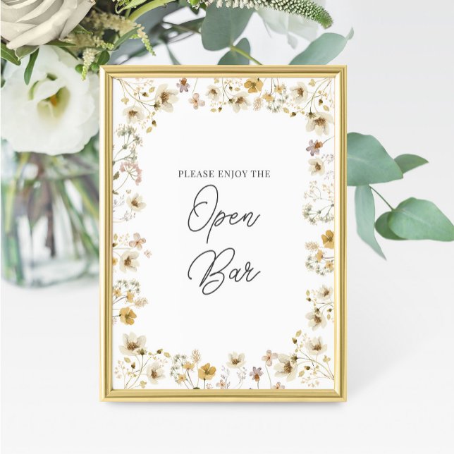 Rótulo de bar abierto Boda de flores silvestres ac (Subido por el creador)