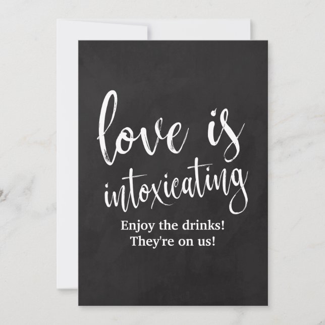 Rótulo de bar Chalkcoard Boda (Anverso)