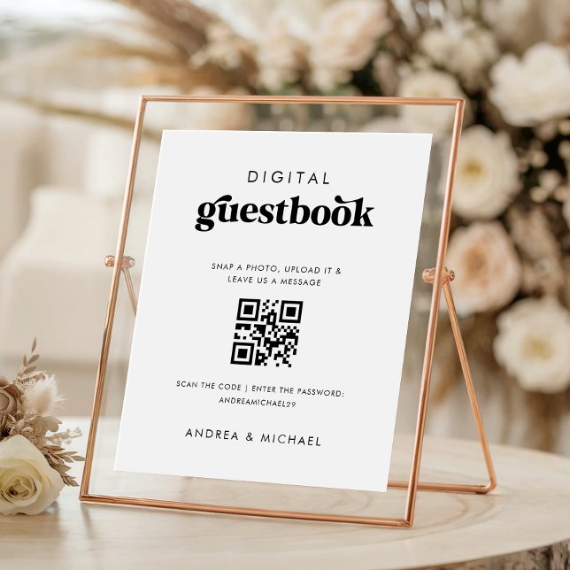 Rótulo de Boda de libro de visitas digital de códi (Subido por el creador)