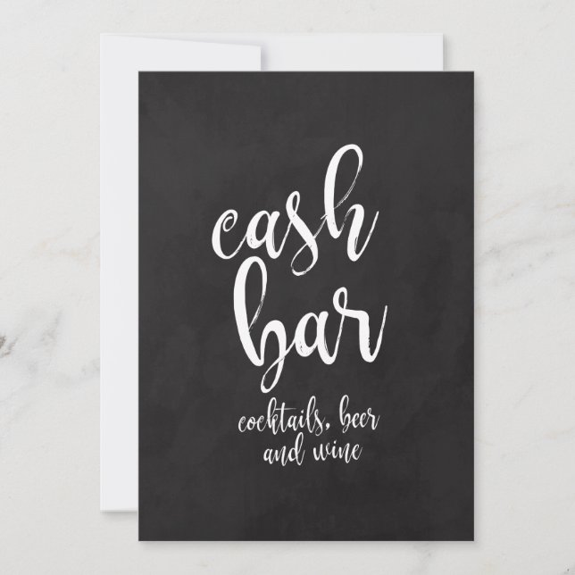 Rótulo de Boda de pizarra de cajero automático ase (Anverso)