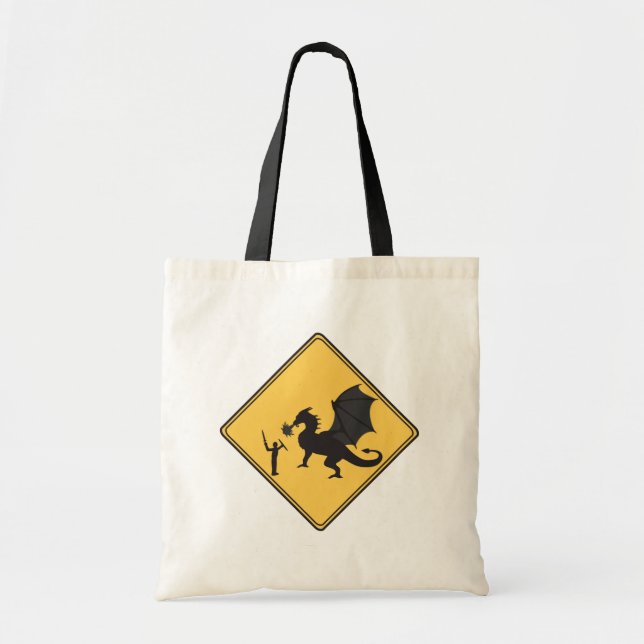 Rótulo de carretera - Bolsa Knight y Dragon (Frente)